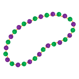 Perlen Halskette Zubehör flach PNG-Design