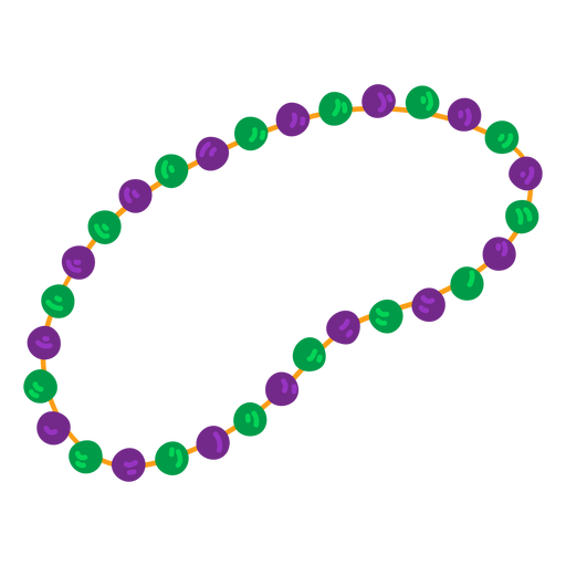 Beads necklace accessory flat PNG Design