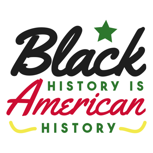 La historia negra es la estrella de la historia americana pegatina Diseño PNG