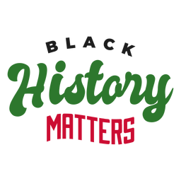 Pegatina La historia negra importa Diseño PNG