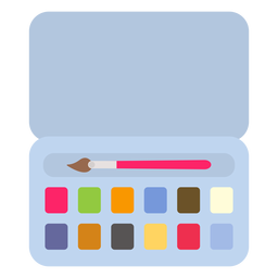 Brush paint colour color case box flat PNG Design