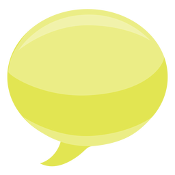 Bubble oval speach bubble flat PNG Design