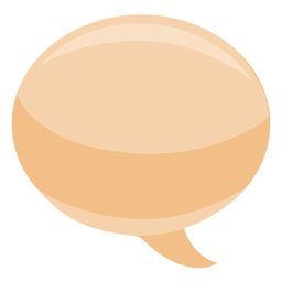 Bocadillo burbuja burbuja ovalada plana Diseño PNG
