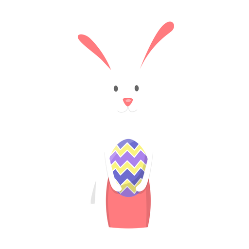 Bunny easter egg flat PNG Design