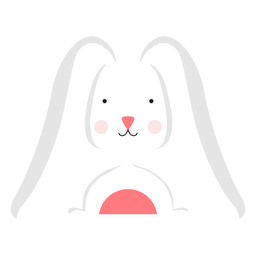 Bunny easter flat PNG Design
