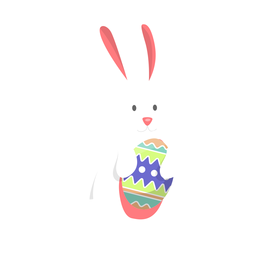 Häschenei Ostern flach PNG-Design