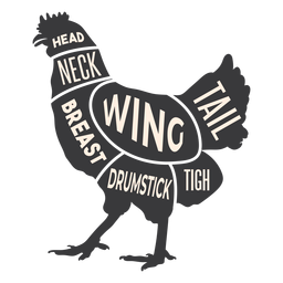 Chicken meat silhouette PNG Design