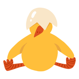 Huhn das Schnabeloberteil flach sitzt PNG-Design