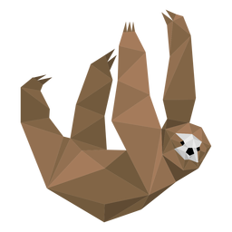 Perezoso garra bajo poli Diseño PNG