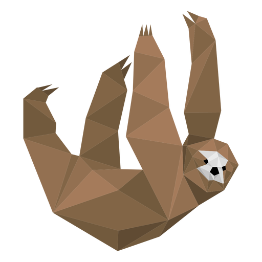 Claw sloth low poly PNG Design