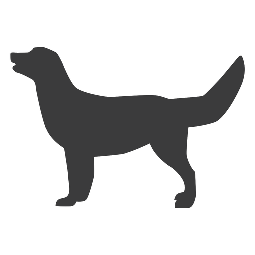 Dog puppy tail ear silhouette PNG Design