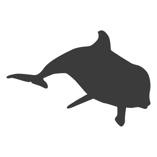 Silueta de cola de delf?n Diseño PNG