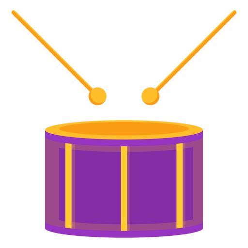 Drum drumstick music flat PNG Design