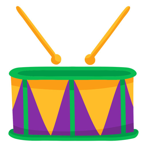 Drumstick drum music flat PNG Design