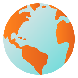 Erdplanet Globus Amerika Afrika flach PNG-Design