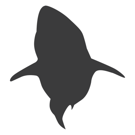Silhueta de cauda de tubarão-barbatana Desenho PNG