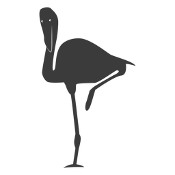 Flamingo rosa Schnabelbein Silhouette Vogel PNG-Design
