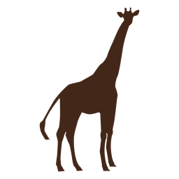 Cuello de jirafa silueta de osicones largos y altos Transparent PNG