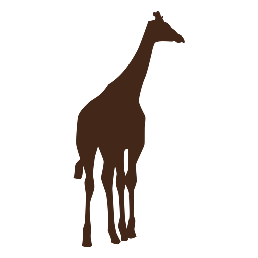 Giraffe tail neck tall long ossicones silhouette PNG Design