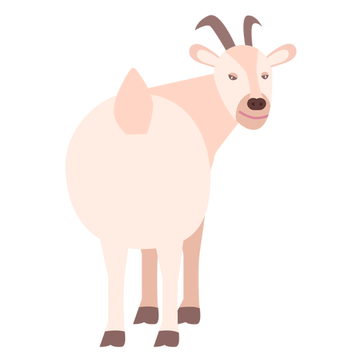 Pata de cabra con cuerno cola plana Diseño PNG