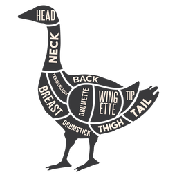 Goose meat silhouette PNG Design