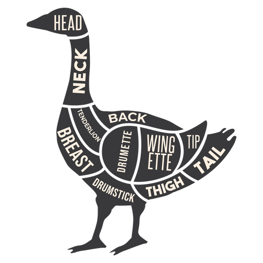 Goose meat silhouette PNG Design