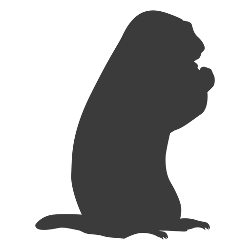 Ground hog marmot muzzle silhouette PNG Design