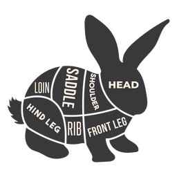 Hare Rabbit Bunny Meat Silhouette PNG & SVG Design For T-Shirts