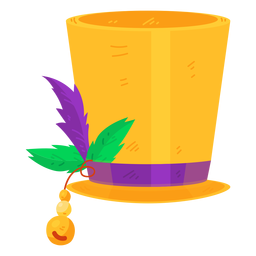 Sombrero cinta hoja abalorio plano Diseño PNG