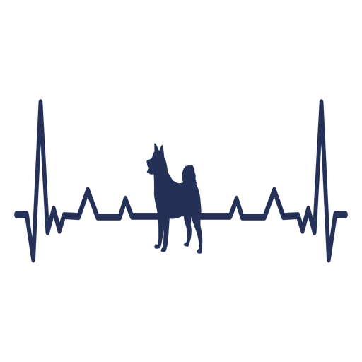 Golpe de cardiograma de perro latido Diseño PNG