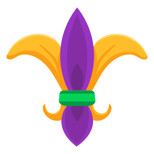 Heraldry lily flat PNG Design