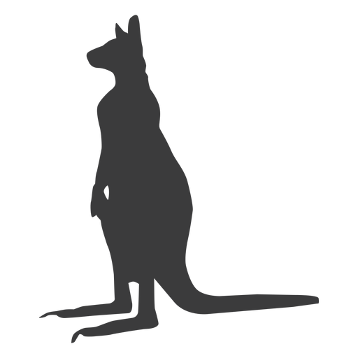 Animal silhueta canguru orelha perna cauda
