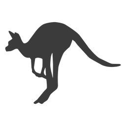 Känguru Ohr Schwanz Bein Sprung Silhouette Tier PNG-Design