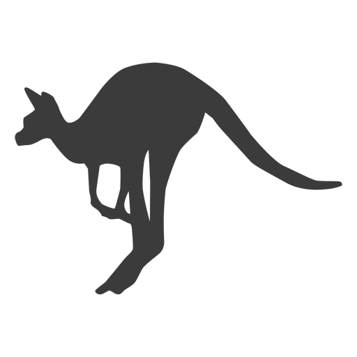 Kangaroo ear tail leg jump silhouette animal PNG Design