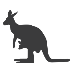 Animal com silhueta de perna em orelha de canguru Desenho PNG