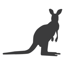 Kangaroo tail leg silhouette animal PNG Design
