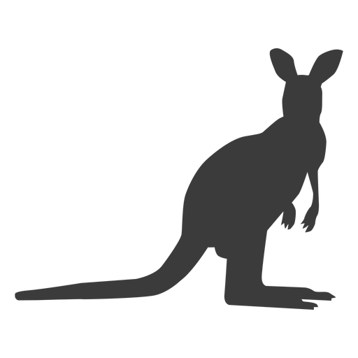 Kangaroo tail leg silhouette animal PNG Design