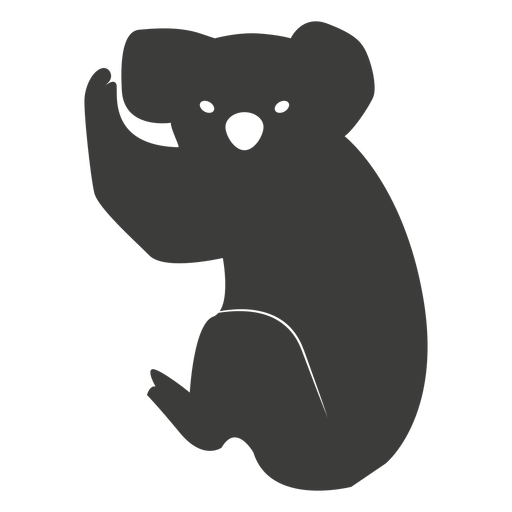 Koala ear leg nose silhouette  PNG Design