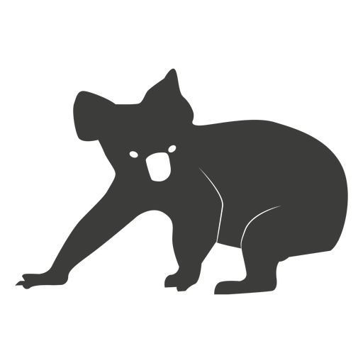 Silhueta de perna de nariz de orelha de coala Desenho PNG