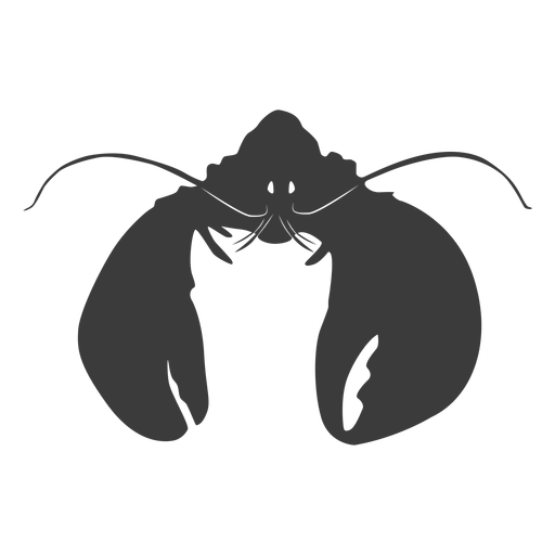 Silhueta de garra de antena de lagosta Desenho PNG