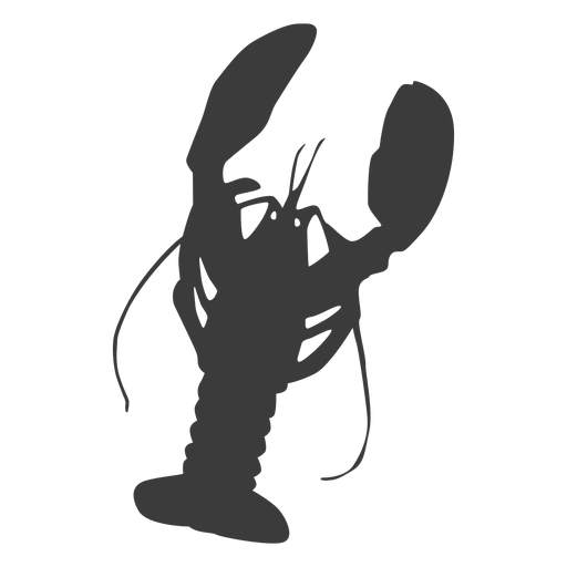 Lobster antenna claw tail silhouette PNG Design