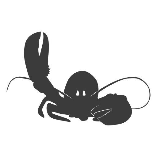 Silhueta de antena de garra de lagosta Desenho PNG