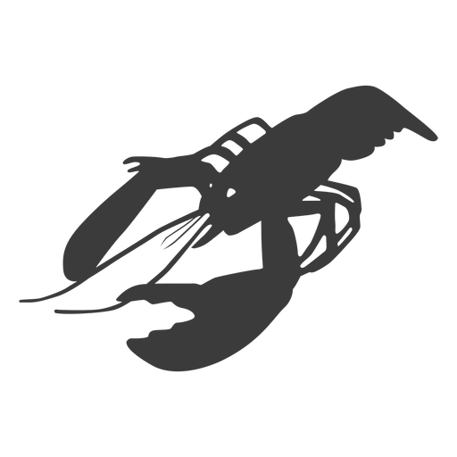 Silhueta de garra de antena de cauda de lagosta Desenho PNG