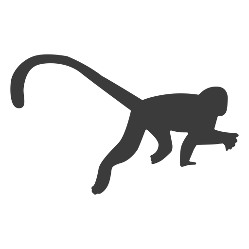 Monkey leg tail silhouette PNG Design