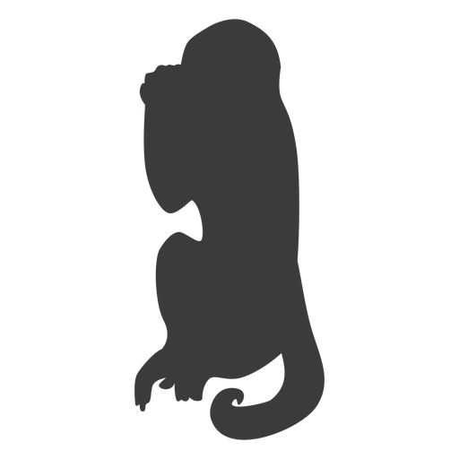 Monkey muzzle leg silhouette PNG Design