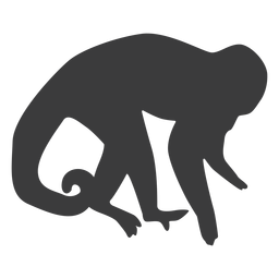 Silhueta da perna do rabo do focinho do macaco Desenho PNG