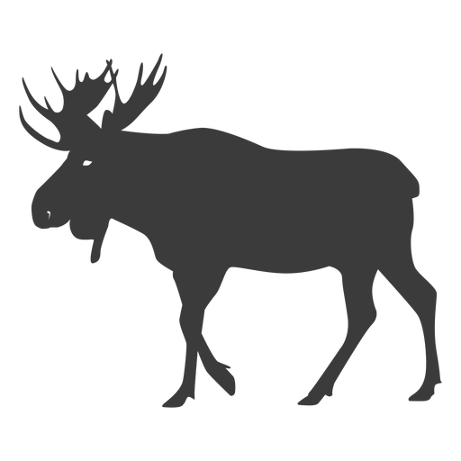 Moose antler elk silhouette animal PNG Design