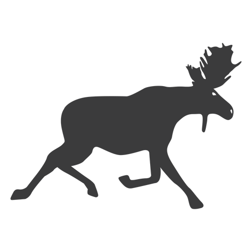 Moose elk antler silhouette animal PNG Design