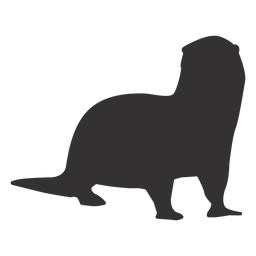 Otter muzzle tail silhouette PNG Design Transparent PNG