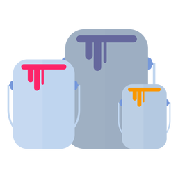Farbdose flach PNG-Design